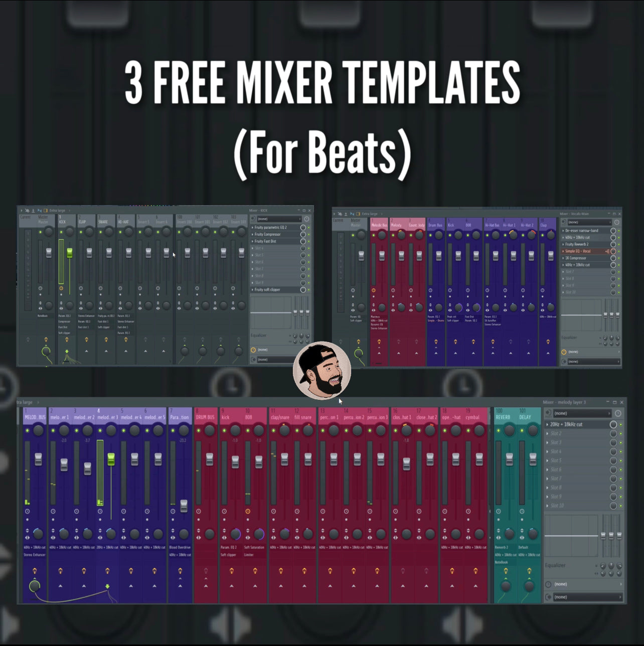 3 FREE FL Studio Mixer Templates (for Beats)